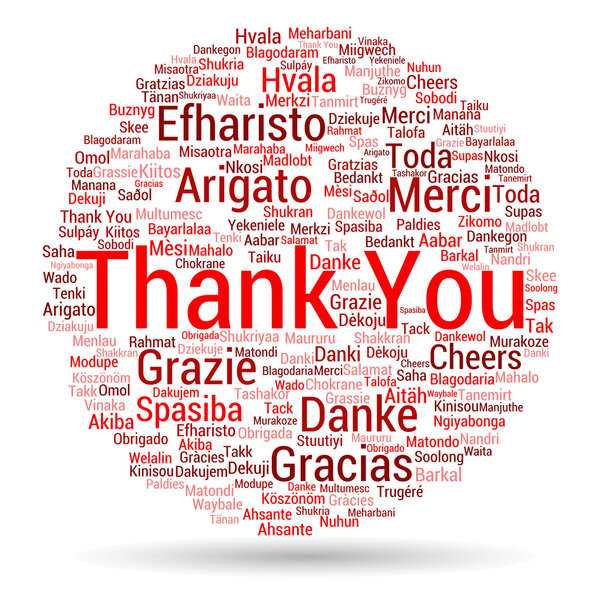 Спасибо, облако слов
