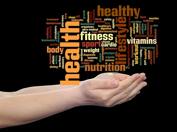 Nutrition or diet word cloud — Stock Photo, Image