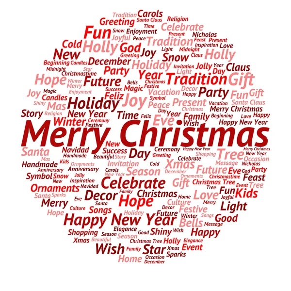 Merry Christmas word cloud — Stock Photo, Image