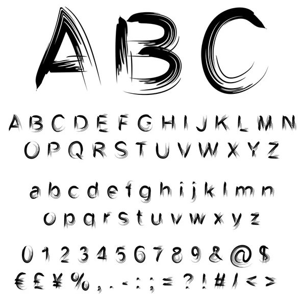 Handgeschreven verf lettertype — Stockfoto