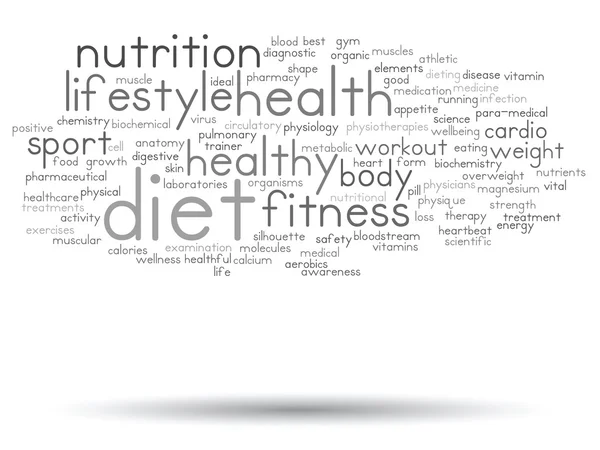 Abstracte gezondheid word cloud — Stockfoto