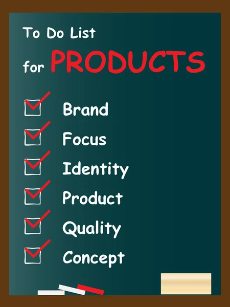 Products chalk text — Stock Photo, Image