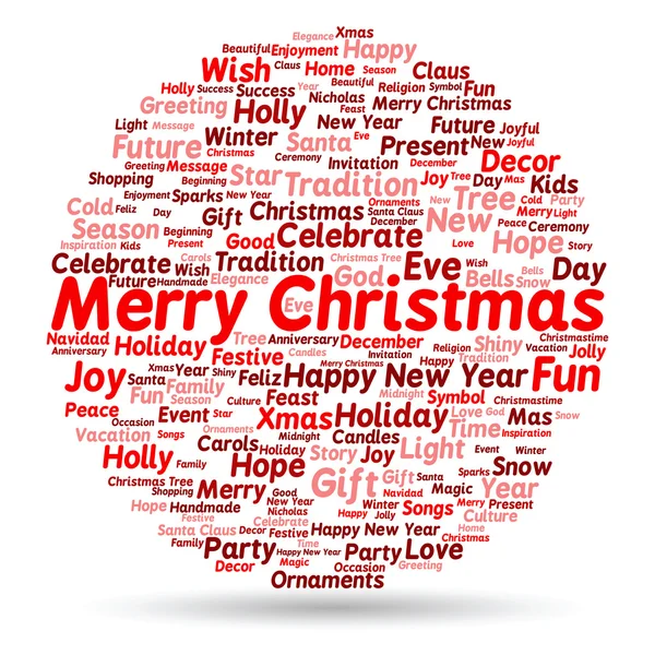 Merry  Christmas word cloud — Stock Photo, Image