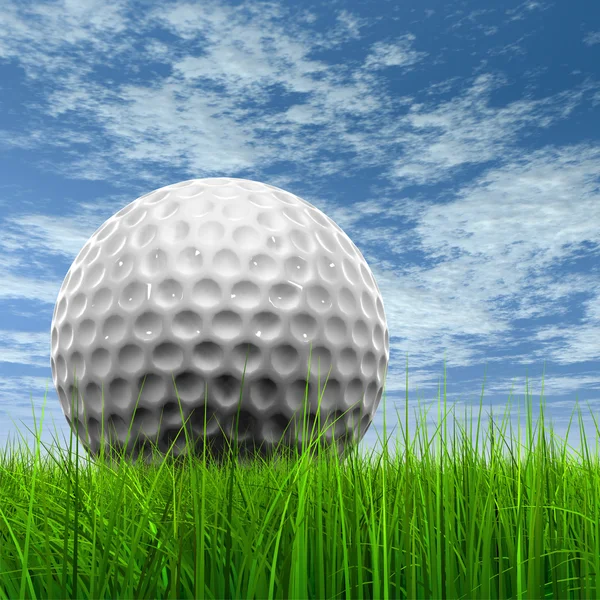 Bola de golfe no horizonte — Fotografia de Stock
