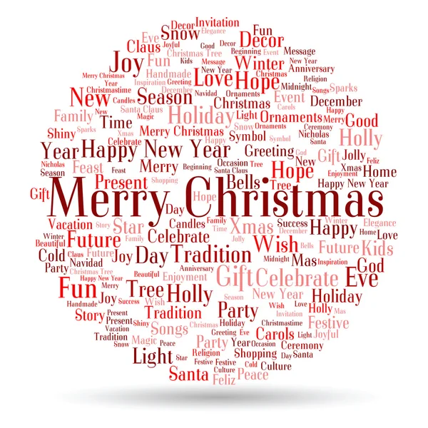 Merry Christmas word cloud — Stock Photo, Image