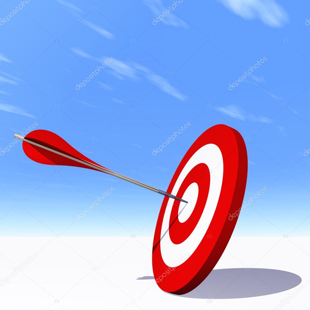 dart target board with arrow