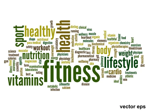 Gezondheid word cloud — Stockvector