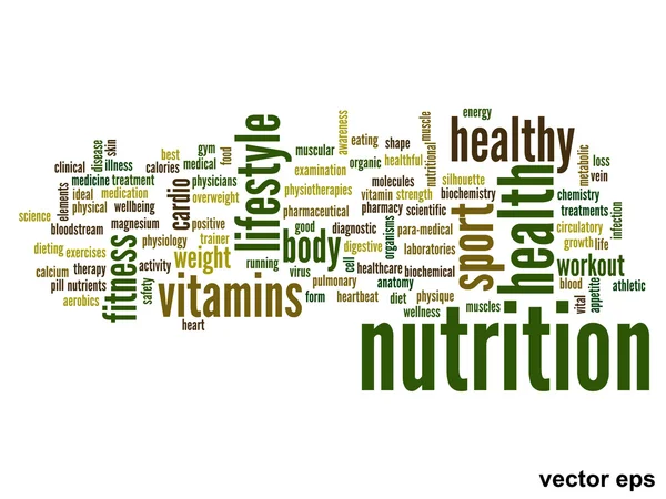 Chmura słowa zdrowia — Wektor stockowy