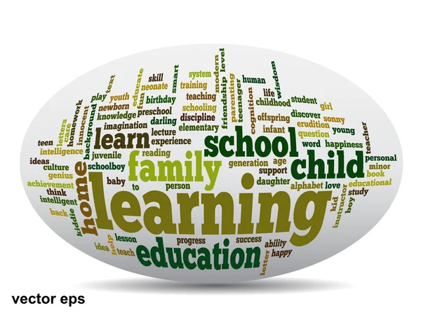 Educación Word Cloud — Archivo Imágenes Vectoriales