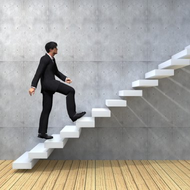 bir merdiven tırmanma işadamı