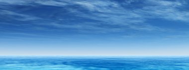 su dalgaları ve gökyüzü