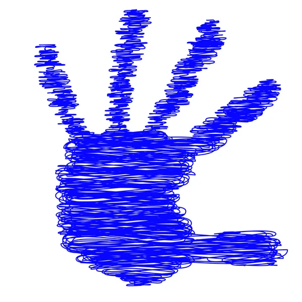 Impression de forme de main — Photo