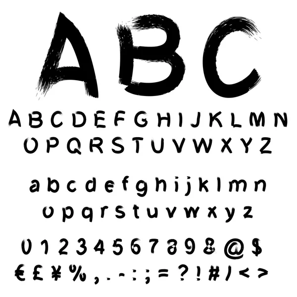 Schets of Krabbel verf lettertype — Stockfoto