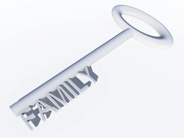 Концептуальный семейный ключ i — стоковое фото