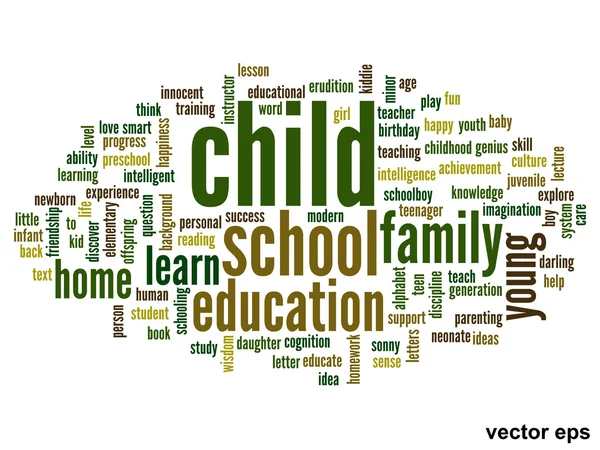 Educación Word Cloud — Archivo Imágenes Vectoriales