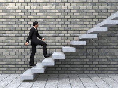 bir merdiven tırmanma işadamı