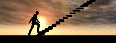 işadamı merdiven veya adımları