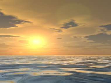 dalgalar ve bir gökyüzü ile deniz manzarası