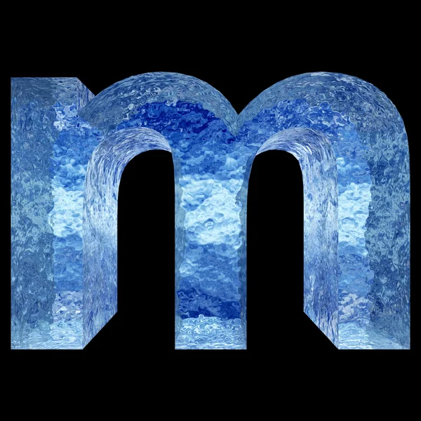 Ice font part,  letter m — Stockfoto