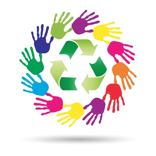 Símbolo de reciclagem verde — Fotografia de Stock