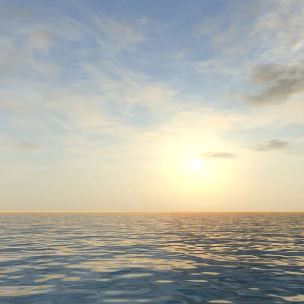 Seascape med vågor och en himmel — Stockfoto