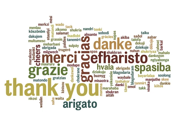 Dank u word cloud — Stockfoto