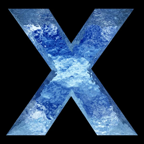 Buz yazı tipi bölümü, harf x — Stok fotoğraf