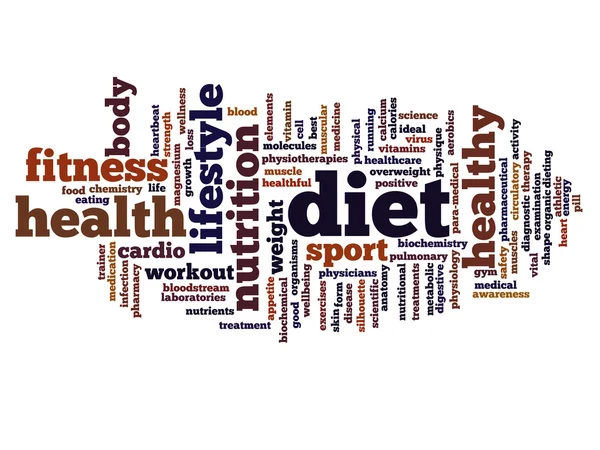 Gezondheid word cloud — Stockfoto