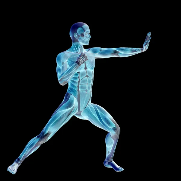 Mensch oder Mensch mit Muskeln — Stockfoto