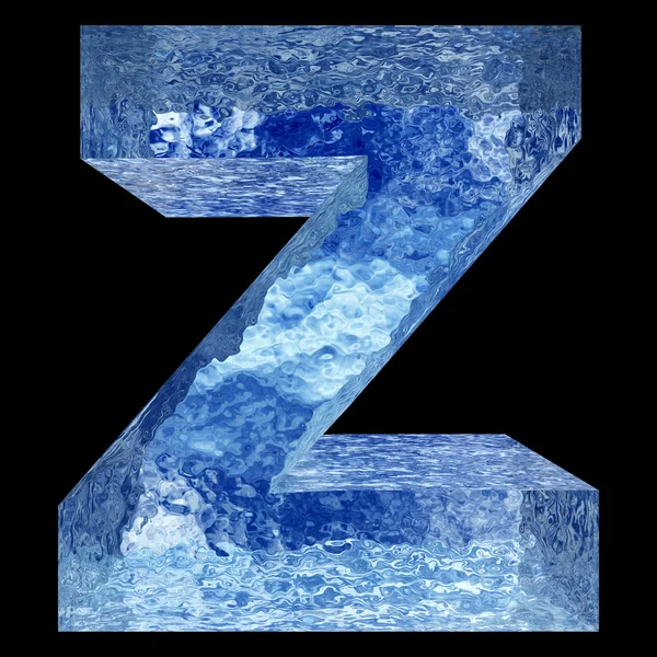 Ice font part,  letter z — Zdjęcie stockowe