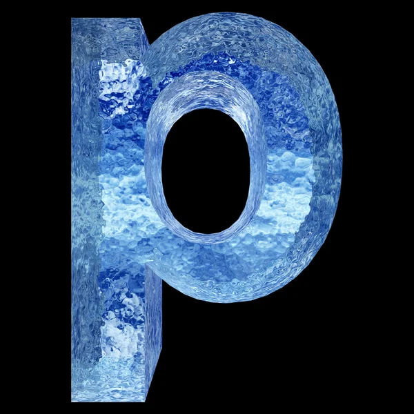 Ice font part,  letter p — Φωτογραφία Αρχείου