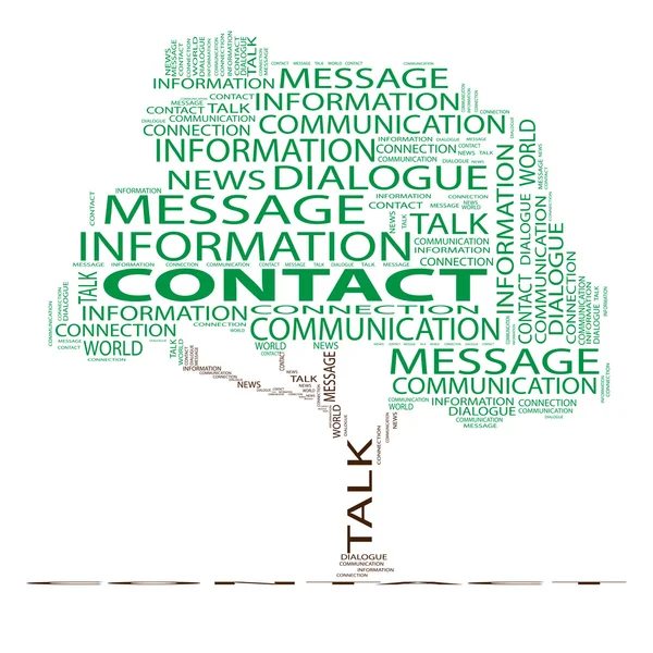 Contact  tree word cloud — Stock Photo, Image
