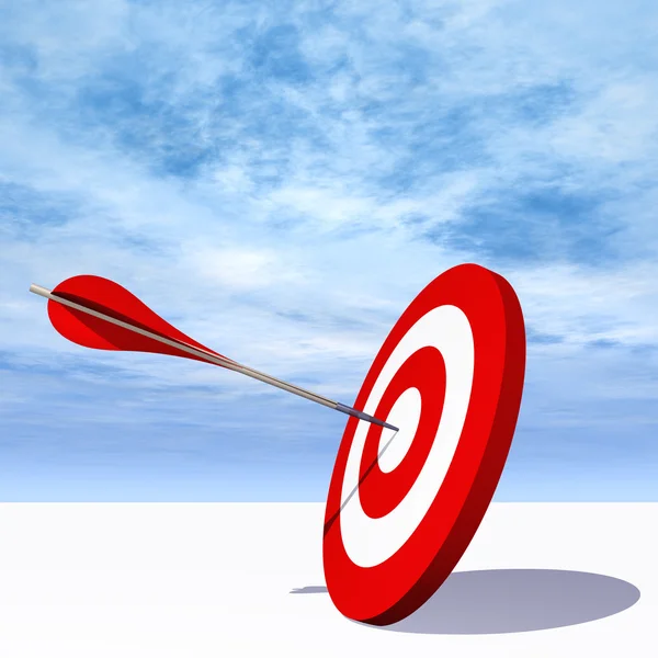 Rode dart targetbord — Stockfoto