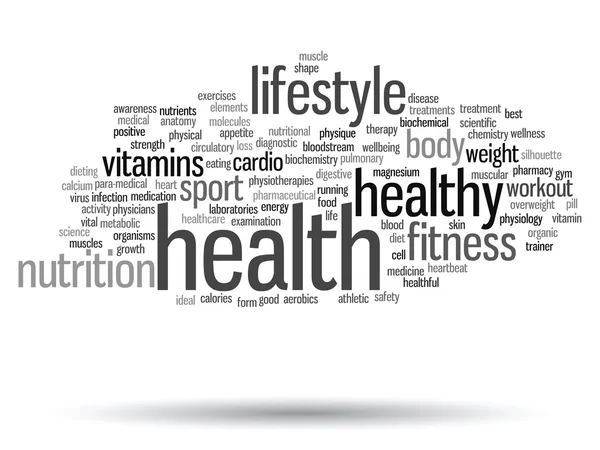 Health  or sport word cloud — Stock Photo, Image