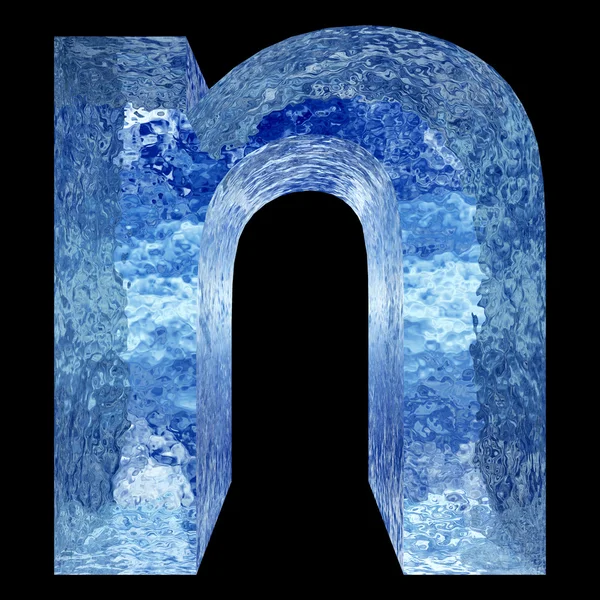 Ice font part,  letter n — Stock Fotó