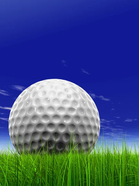 Bola de golfe no horizonte — Fotografia de Stock