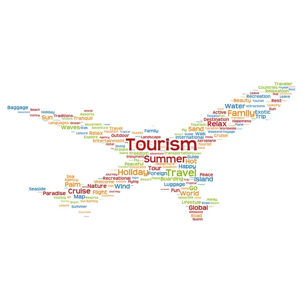 Turism word cloud — Stockfoto