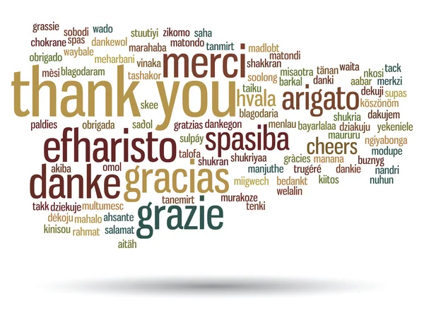 Dank u word cloud — Stockfoto