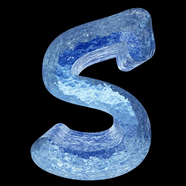 Ice font part,  letter s — Stock Photo, Image