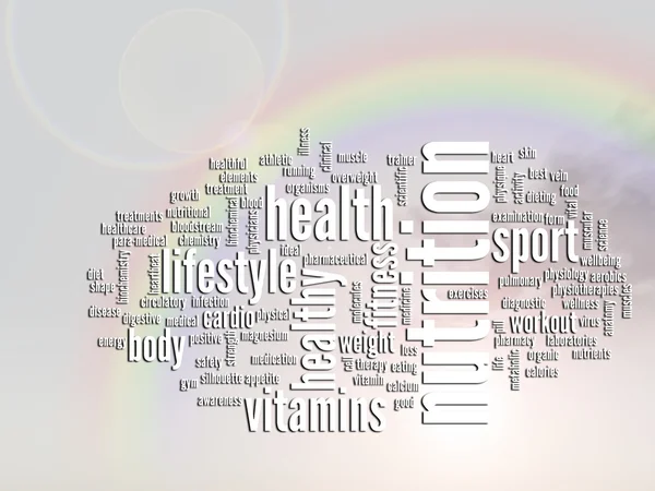 Health abstract word cloud — Stock Photo, Image