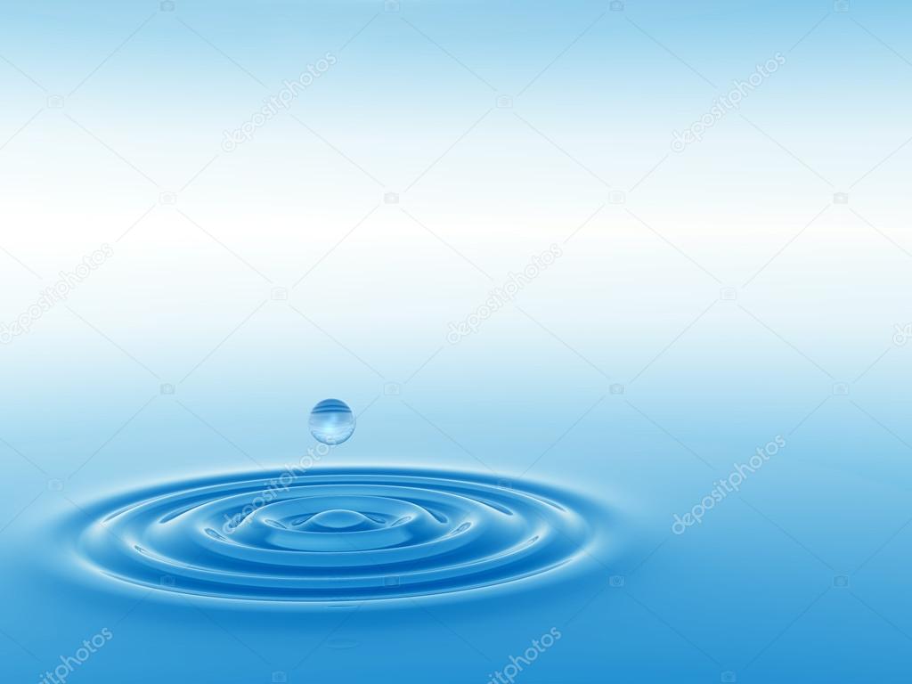 drop falling in water with ripples