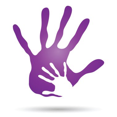 Anne ve çocuk elleri yazdırır