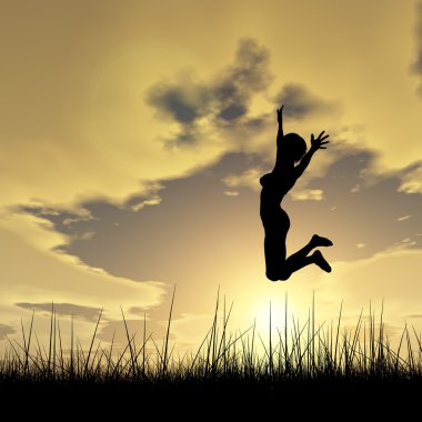 işkadını siluet atlama