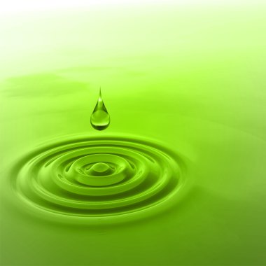 yeşil sıvı damla düşen