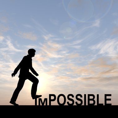 imkansız metnin üzerinde adım işadamı