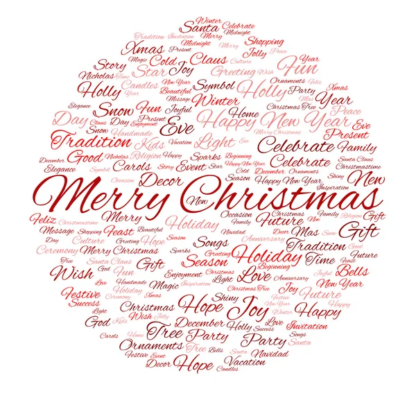 Merry Christmas word cloud — Stock Photo, Image