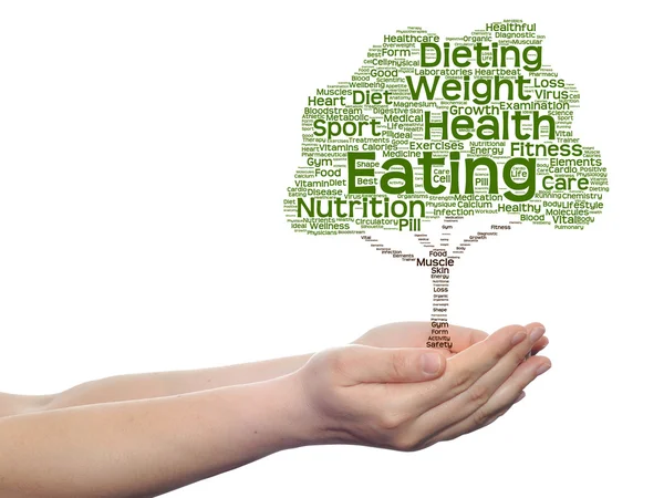 Health text word cloud — Stock Photo, Image