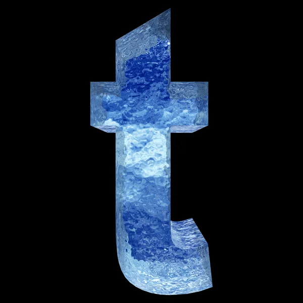 Ice font part,  letter t — Φωτογραφία Αρχείου