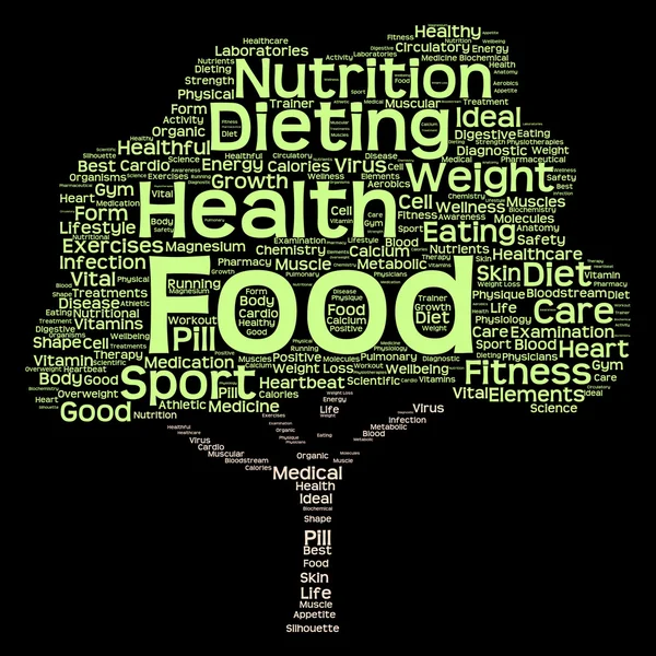 Diet grön text word cloud — Stockfoto