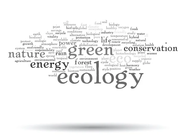 Ökologie-Wortwolke — Stockfoto